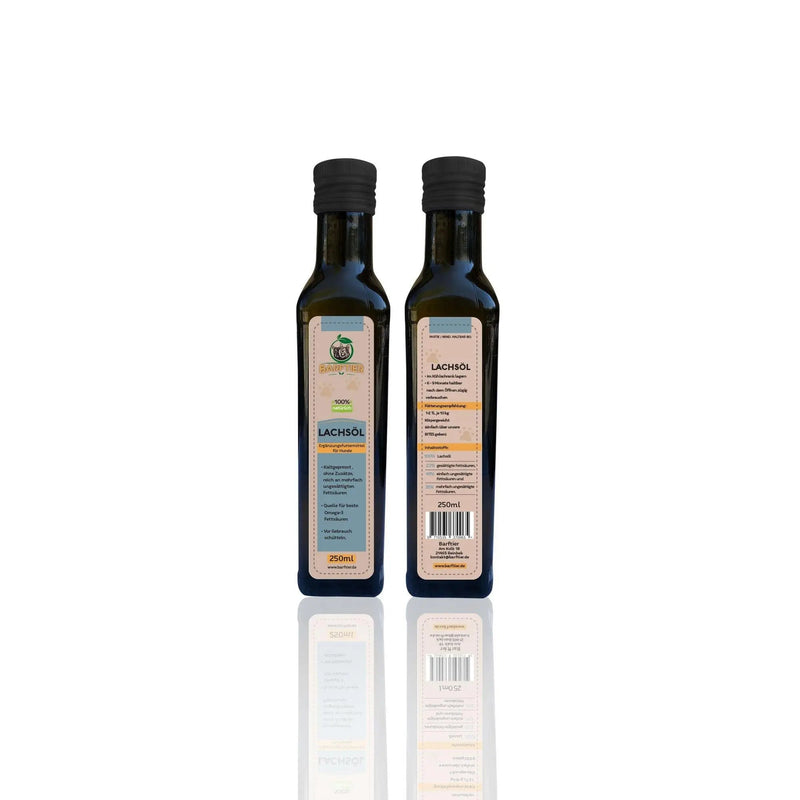 Barftier Lachsöl nativ, Flasche