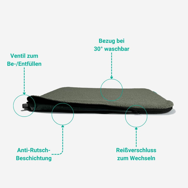 Manuly I Hundematte, aufblasbar & innovativ - Komplett - Set - BARFTIER - www.barftier.de