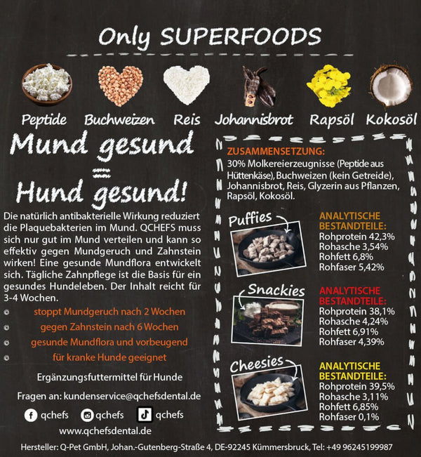 Qchefs - Dreierlei Käsesnacks - BARFTIER - www.barftier.de