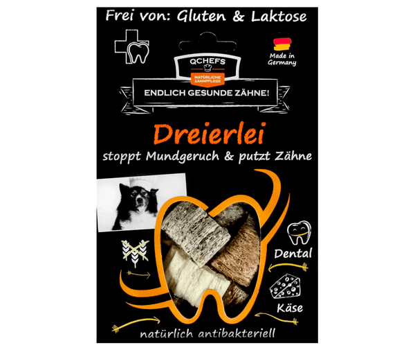 Qchefs - Dreierlei Käsesnacks - BARFTIER - www.barftier.de