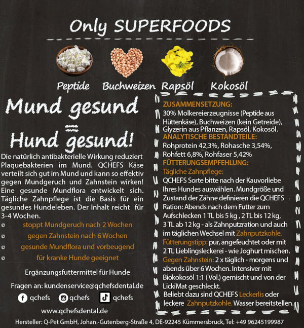 Qchefs - Zahnputzflocken Hund - BARFTIER - www.barftier.de