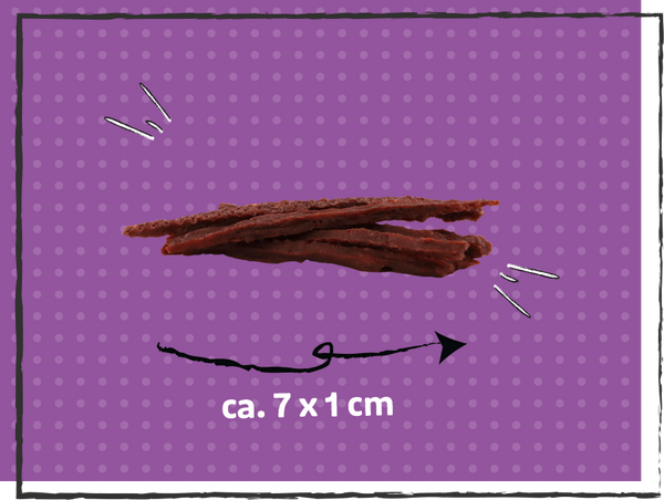 SnackOMIO - Delikates Pferdefilet in Streifen - BARFTIER - www.barftier.de