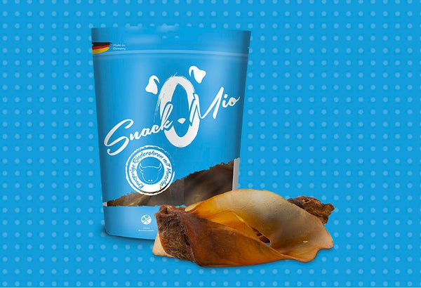 SnackOMIO - Knusprige Rinderohren mit Muschel - BARFTIER - www.barftier.de