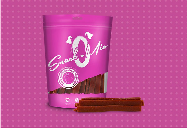 SnackOMIO - Zarte Kaninchenbrustfilet - Streifen - BARFTIER - www.barftier.de