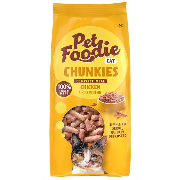 PetFoodie Chunkies Huhn - BARF Alleinfutter für Katzen Q-Petfood