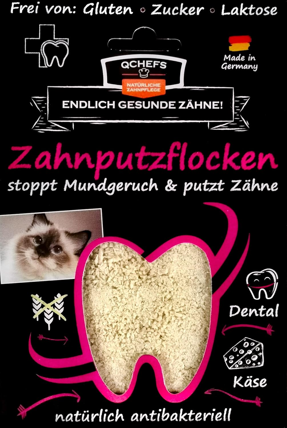 Qchefs - Zahnputzflocken Katze - BARFTIER - www.barftier.de