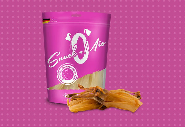 SnackOMIO - Knusprige Kaninchenohren (natur) - BARFTIER - www.barftier.de
